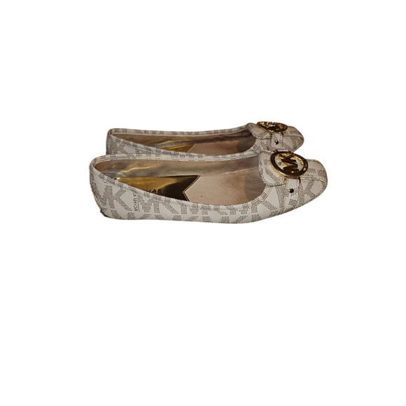 Michael Kors MK Flats Loafers Shoes Women's Size 7.5 Vanilla - Picture 5 of 12